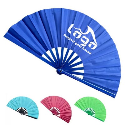 11" Fabric Folding Kung Fu Fan w/Plastic Ribs