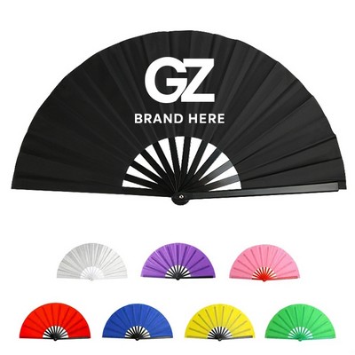 Large Folding Fabric Handheld Fans