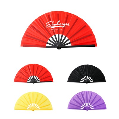 Nylon Cloth Folding Hand Fan